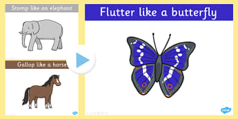 Animal Movements PowerPoint - animal, movements, powerpoint, move