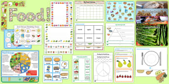 Food Resource Pack - Food, eating, healthy eating, healthy, unhealthy food, healthy lunchbox, food groups, display