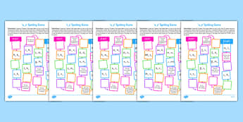 Split Digraph Spelling Board Games Resource Pack, silent e