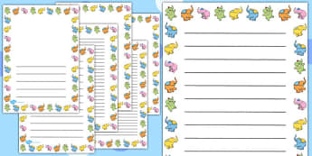 One Elephant Went Out to Play Page Borders - One Elephant Went Out to Play, nursery rhyme, rhyme, rhyming, nursery rhyme story, nursery rhymes, counting rhymes, addition, counting, one more than, 