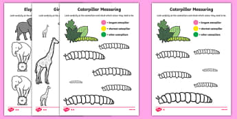 Colour by Size Activity Sheet Pack, worksheet