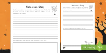 Halloween Story Activity -  Holidays, October, Fall, Halloween Activities, imagination, creative writing, 