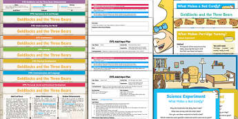 EYFS Goldilocks and the Three Bears Lesson Plan Enhancement Ideas and Resources Pack - Early Years, continuous provision, early years planning, adult led, Goldilocks, bears, traditional tales, planning