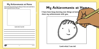My Achievements at Home Observation Template