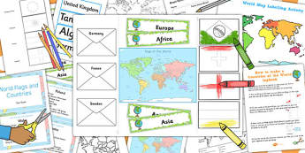 Countries of the World Lapbook Creation Pack - lapbooks, pack