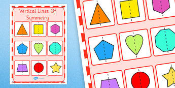 Vertical Lines of Symmetry Display Poster KS1 Year 2 - vertical