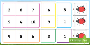 Ladybird Bingo (0-10) - Minibeasts - Ladybird, bingo, number game, 0-10, Number words, Numerals, Foundation Numeracy, Number recognition, Number flashcards , minibeasts, numeracy, numbers, numbers to 10, 1-10, bingo, minibeasts