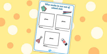 Editable Who Works in Our Out Of School Club Sign - sign, school