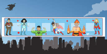 Superhero Themed Visual Timetable Display - Visual Timetable, superhero, SEN, Daily Timetable, Display, School Day, Daily Activities, KS1, Foundation Stage, display board, visual timetable display, Daily Routine