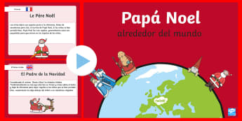 Presentación: Papá Noel alrededor del Mundo  - Navidad, presentación, papá noel en el mundo, santa claus, español