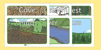 Bear Hunt Story Picture Cards - bear hunt, sound, story