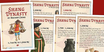 The Shang Dynasty Of Ancient China Timeline Posters - china 