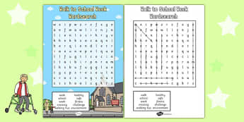 Walk to School Week Wordsearch - walk to school week, wordsearch