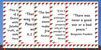 Peace Quotes Display Posters - Pease Quotes, quotes, peace, themed, related, display, poster, sign, Benjamin Franklin, war, peace, war and peace, Winston Churchill, Abraham Lincoln, famous, way to peace, peaceful, no war