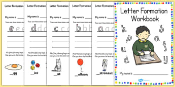 Letter Formation Workbook (A-Z) - Handwriting, letter formation, workbook, writing practice, foundation, letters, writing, learning to write, DFES letters and sounds