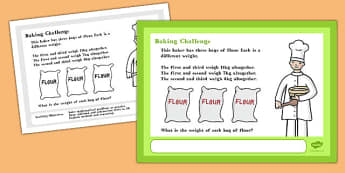 A4 Baking Maths Challenge Poster - posters, displays, display