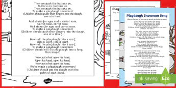 Playdough Snowman Song - EYFS, Early Years, Christmas, winter, Playdough Play,Dough Disco, finger gym, fine motor skills, Phy