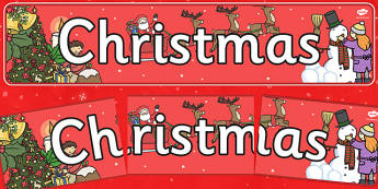 Christmas Display Banner - christmas, display banner, display, banner, banner for display, classroom display, header, display header, themed banner, display