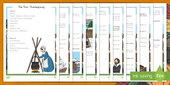 The First Thanksgiving Reader's Theater Activity - Thanksgiving, Squanto, Readers Theater, Pilgrims, Mayflower 