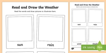 Read and Draw the Weather - read and draw, weather, read, draw, activity