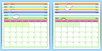 Editable Calendar - editable, calendar, edit, year, months, days, weeks