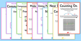 Mental Maths Strategies - mental maths, mental, maths, strategies, display, poster
