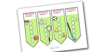 Sport Sticker Reward Bookmarks (15mm) - Sport Reward Bookmarks (15mm), reward bookmarks, sport, bookmarks, reward, 15mm, 15 mm, stickers, twinkl stickers, award, certificate, well done, behaviour management, behaviour, sport, sports, football, netbal