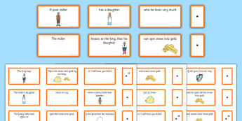 Rumpelstiltskin Sentence Building Cards - rumpelstiltskin, sentence, building cards, cards