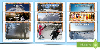 Winter Display Photos Gaeilge-Irish - ROI - An Geimhreadh, winter, Irish, Gaeilge, Aimsir, weather, seasons,Irish