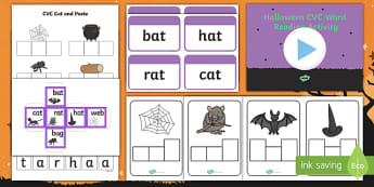 Halloween Themed CVC Words  Activity Pack