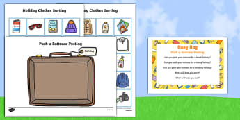 Pack a Suitcase Posting Busy Bag Prompt Card and Resource Pack