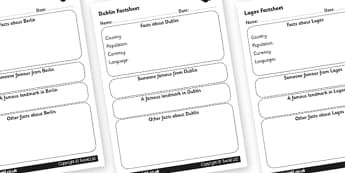 Major Cities Factsheet Writing Template, Major Cities, Cities