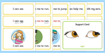 All About Me Simple Sentence Cards