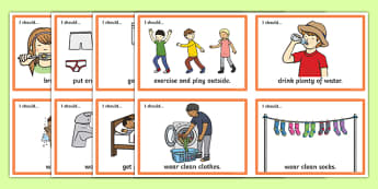 How to Look After Myself Visual Aid Cards - healthy living, healthy eating, healthy living cards, how to look after myself cards, taking care of me