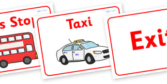 Classroom Road Signs - Good manners, good behaviour, class management, behaviour management, SEN, polite, indoor voice, giving way, no running, road signs