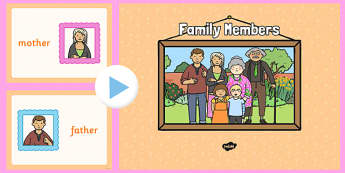 French Family Members PowerPoint - visual, display, families