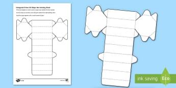 Octagonal Prism 3D Shape Net Activity Sheet