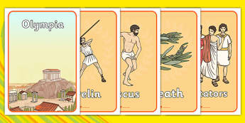 Ancient Olympics Display Posters - Olympics, Olympic Games, sports, Olympic, London, 2012, display, banner, poster, sign, ancient, Olympic torch, flag, countries, medal, Olympic Rings, mascots, flame, compete, tennis, athlete, swimming, race, 