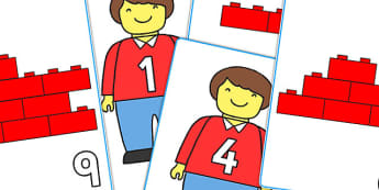 Building Brick Number Bond Matching Cards to 10    
