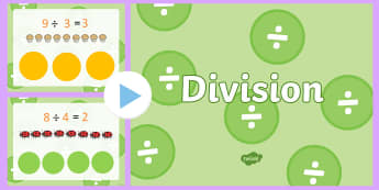 Division PowerPoint - New Zealand, maths, division, Year 3, age 7, age 8, divide, sharing, grouping, maths powerpoints