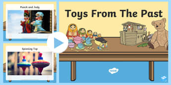 Toys From The Past Photo PowerPoint - powerpoint, power point, interactive, powerpoint presentation, toys from the past, history, old toys, old tpys powerpoint, toys from the past powerpoint, presentation, slide show, slides, discussion aid, discussi