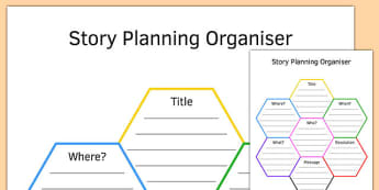 KS3 Story Planning Honeycomb Graphic Organiser - ks3, honeycomb, story planning, graphic organiser
