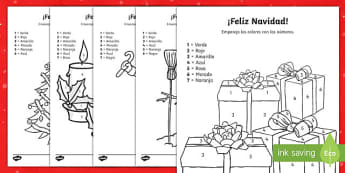 Merry Christmas Colour By Number Activity Sheet