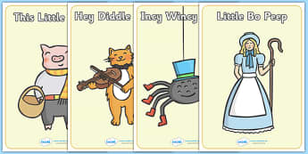 Nursery Rhyme Character Display Posters - nursery rhyme, character, display, poster, nursery rhymes, rhyme, rhyming, nursery rhyme story, nursery rhymes, display, banner