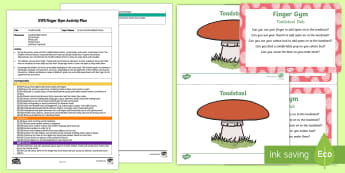 Toadstool Dab Finger Gym Plan and Resource Pack - forest, woodland, woods, fungi, mushroom, funky fingers, dabbing