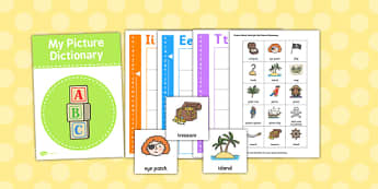Picture Dictionary Pirates Word Cards - dictionary, pirates