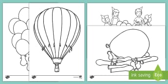 Balloon-Themed Colouring Pages - EYFS, Early Years, KS1, Key Stage 1, birthday, party, balloons, colouring sheet.