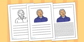 Rosa Parks Writing Frame - rosa parks, writing frame, writing template, writing guide, writing aid, line guide, writing guide, themed writing aid, writing