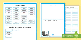 Computer Rota Display Poster - Assembly Rota - computer, ICT, rota, schedule, topics, timetable, Timw, monitor, ICT rota, Computers