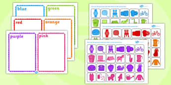 Colour Sorting Activity - colour, sorting, matching, game, puzzle